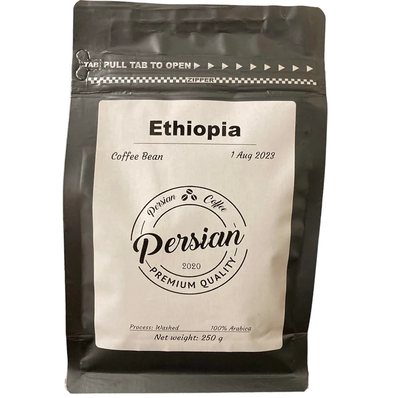 دانه قهوه اتیوپی بسته 250 گرمی