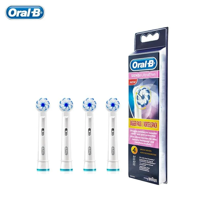 سری یدک مسواک برقی اورال-بی مدل SENSI ULTRATHIN بسته 4 عددی